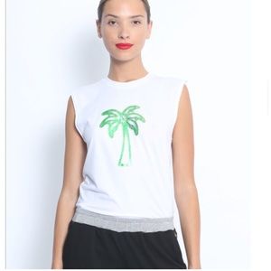 NWT JET By John Eshaya Palm Tree Sleeveless Top, S